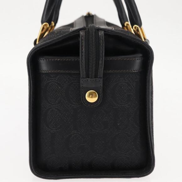 GUCCI Hand Bag Canvas Black Gold - Picture 4 of 12
